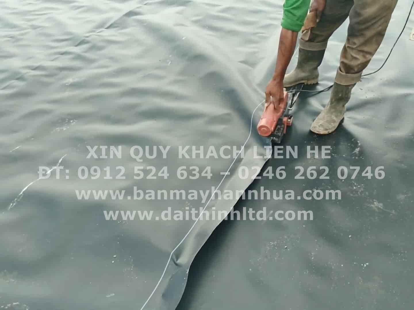 M&aacute;y h&agrave;n nhựa LST800- m&aacute;y h&agrave;n bạt hdpe l&agrave;m hầm biogas