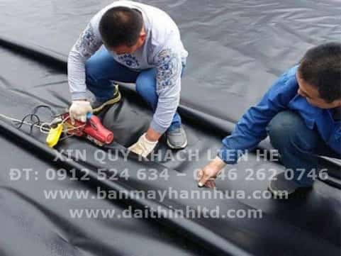 M&aacute;y h&agrave;n bạt hdpe biogas - m&aacute;y h&agrave;n nhựa LST800