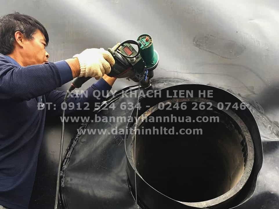 M&aacute;y h&agrave;n đ&ugrave;n bạt HDPE - may han nhua lst600b