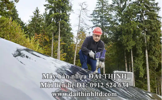 M&aacute;y h&agrave;n đ&ugrave;n bạt nhựa HDPE Weldy Booster EX2