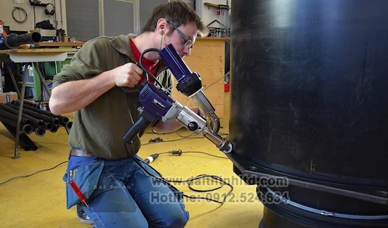 M&aacute;y h&agrave;n đ&ugrave;n nhựa weldy Booster h&agrave;n bồn bể nhựa 