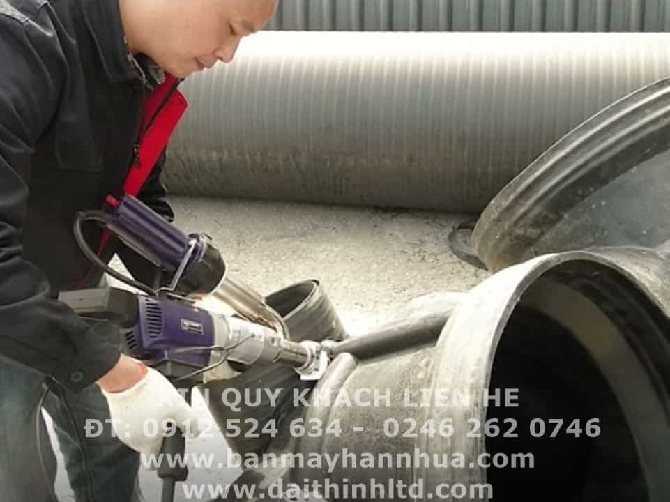 M&aacute;y h&agrave;n ốngnhựa HDPE - model may han dun weldy booster ex2