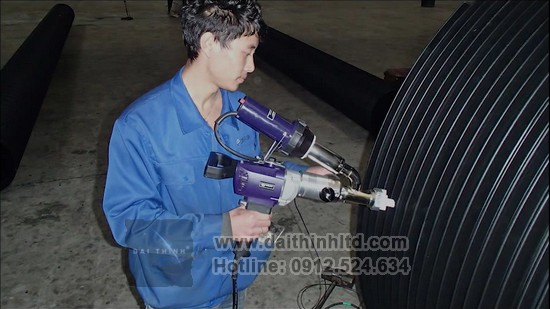 M&aacute;y h&agrave;n nhiệt nhựa đ&ugrave;n h&agrave;n ống nhựa HDPE - M&aacute;y h&agrave;n đ&ugrave;n Weldy Booster EX2
