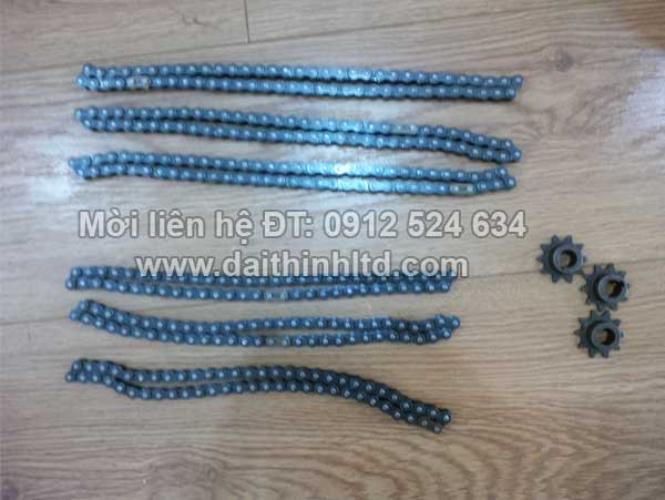 D&acirc;y x&iacute;ch + b&aacute;nh răng cho m&aacute;y h&agrave;n bạt nhưạ